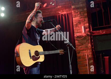 Southampton, UK, 05/05/2024, Frank Turner performing at the Brook, the final stop on his Guinness  world record attempt to play in the most cities in 24 hours Credit:Michael Palmer/Alamy Live News Stock Photo