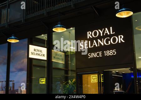 London, United Kingdom - April 29, 2024: Royal Selangor International is a Malaysian pewter manufacturer and retailer. Store in London Battersea Power Stock Photo