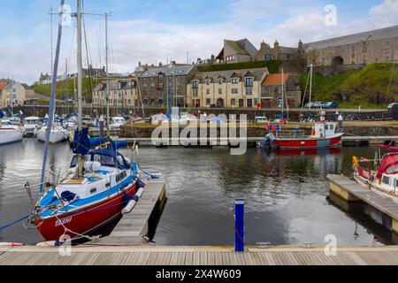 The historic harbour in Banff, Aberdeenshire, Scotland Stock Photo