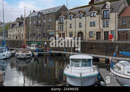 The historic harbour in Banff, Aberdeenshire, Scotland Stock Photo