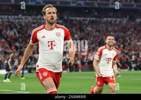 MUNICH, GERMANY - APRIL 30: > during the UEFA Champions League semi-final first leg match between FC Bayern München and Real Madrid at Allianz Arena on April 30, 2024 in Munich, Germany. © diebilderwelt / Alamy Stock Stock Photo