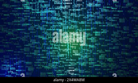 Binary numbers background. Binary code. Stock Photo