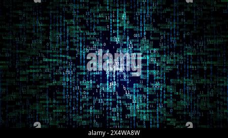 Binary numbers background. Binary code. Stock Photo