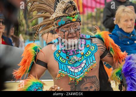 Santa Monica, United States. 04th May, 2024. Mexican American heritage cultural diversity, Cinco de Mayo is the yearly celebration of Mexico's victory over the Second French Empire at the Battle of Puebla in 1862. (Photo by Alberto Sibaja/Pacific Press) Credit: Pacific Press Media Production Corp./Alamy Live News Stock Photo