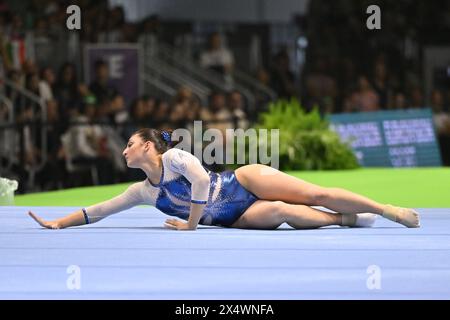 Rimini, Italy. 05th May, 2024. Manila Esposito (ITA) floor during European Artistic Gymnastic Championships - Women, Gymnastics in Rimini, Italy, May 05 2024 Credit: Independent Photo Agency/Alamy Live News Stock Photo