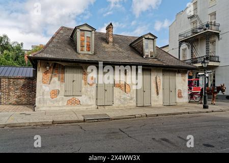 Lafitte's Blacksmith Shop Bar in Bourbon Street, New Orleans Stock Photo