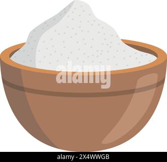 Vector salt illustration isolated in cartoon style. Herbs and Species Series Stock Vector