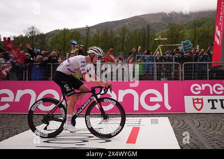 Santuario Di Oropa, Italia. 05th May, 2024. Tadej Pogacar (UAE Team Emirates) during the stage 2 of the of the Giro d'Italia from San Francesco al Campo to Santuario di Oropa, 5 May 2024 Italy. (Photo by Massimo Paolone/Lapresse) Credit: LaPresse/Alamy Live News Stock Photo