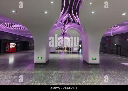 Shanghai , 12 April 2024: Shanghai Metro transit modern architecture in ...