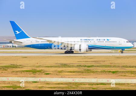 Xiamen Boeing 787 Airliners at Peijing Airport in China in April 2024 Stock Photo