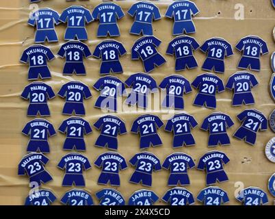 London, UK. 5th May, 2024. Chelsea pin badges during the Premier League match at Stamford Bridge, London. Picture credit should read: David Klein/Sportimage Credit: Sportimage Ltd/Alamy Live News Stock Photo