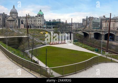 Aberdeen City, fondly known as the Granite City, is a port city situated in the northeastern region of Scotland. Stock Photo
