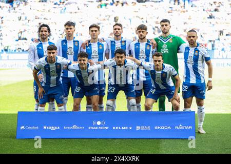 Barcelona, Spain. 05th May, 2024. The starting-11 of Espanyol for the LaLiga 2 match between Espanyol and Sporting Gijon at the Stage Front Stadium in Barcelona. (Photo Credit: Gonzales Photo/Alamy Live News Stock Photo