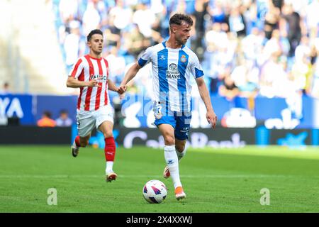 Barcelona, Spain. 05th May, 2024. Javi Puado (7) of Espanyol seen during the LaLiga 2 match between Espanyol and Sporting Gijon at the Stage Front Stadium in Barcelona. (Photo Credit: Gonzales Photo/Alamy Live News Stock Photo