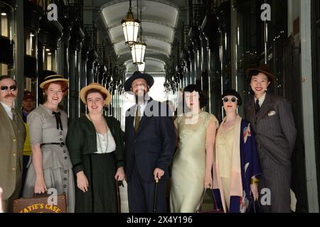 The Fourth Grand Flaneur Walk – Sunday 5th May, 2024, commenced at midday by the statue of Beau Brummell on Jermyn Street, London W1. Stock Photo