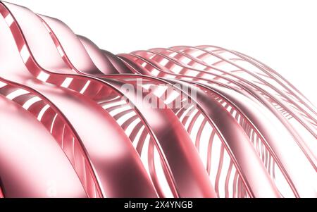 Abstract pink metal background, 3d rendering. 3d illustration. Stock Photo