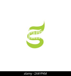 S Leaf Logo Nature. Letter S Icon vector Stock Vector