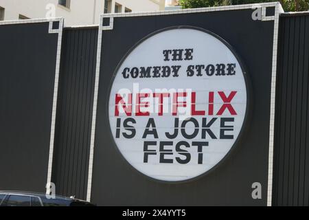 Los Angeles, California, USA 5th May 2024 Netflix Comedy Fest Netflix is a Joke Marquee at the Comedy Store on Sunset Blvd on May 5, 2024 in Los Angeles, California, USA. Photo by Barry King/Alamy Stock Photo Stock Photo