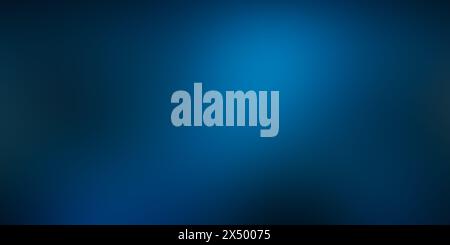 Abstract minimal blue gradient background with wavy glowing. Dark blue futuristic wall with smooth light lines Stock Photo