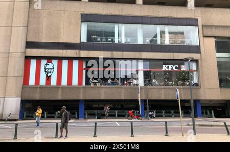 Brussels, Belgium, November 7th, 2019, First KFC fast food restaurant in Brussels, Belgium. Kentucky Fried Chicken is the worlds second largest restaurant chain with almost 20000 locations globally. High quality photo Stock Photo