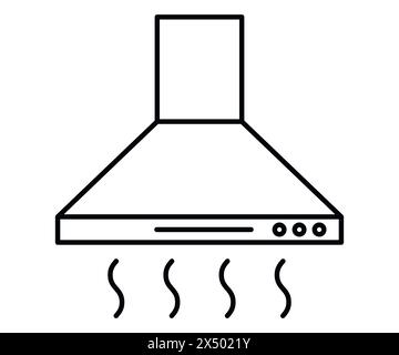 Extractor hood. Kitchen range hoods. Vector illustration. Eps 10. Stock Vector