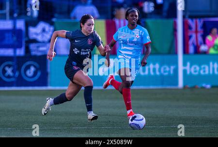 May 05, 2024 San Jose, CA USA Bay FC forward Scarlett Camberos (11)runs down the ball during the NWSL game between the Chicago Red Star and the Bay FC. Chicago beat Bay FC 2-1 at Pay Pal Park San Jose Calif. Thurman James / CSM Stock Photo
