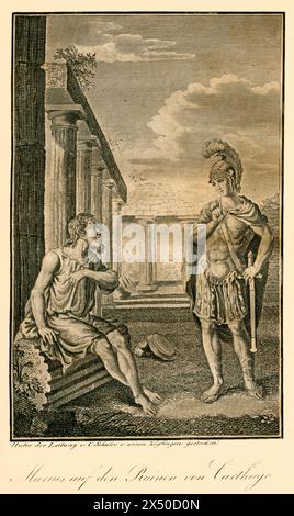 the Roman strategist Caius Marius among the ruins of Carthage, Africa, Tunisia, Carthage, ARTIST'S COPYRIGHT HAS NOT TO BE CLEARED Stock Photo