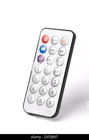 Remote control is highlighted on a white background Stock Photo