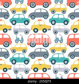 cars seamless pattern Stock Vector