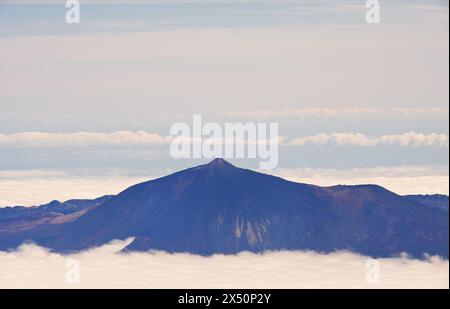 Mount Tiede above the Clouds, Tenerife, Canary Islands Stock Photo