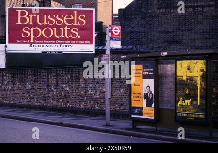 A 1997 Referendum Party general election campaign poster. London, UK.  Approximate date. 4 Apr 1997 Stock Photo