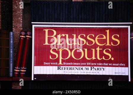 A 1997 Referendum Party general election campaign poster. London, UK.  Approximate date. 4 Apr 1997 Stock Photo