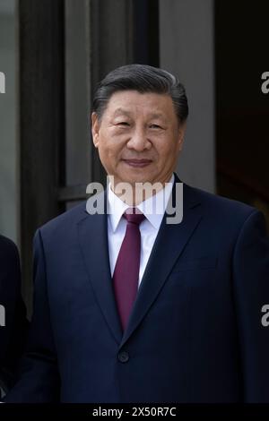 Paris, France. 06th May, 2024. Chinese President Xi Jinping at the Elysee Palace in Paris, on May 6, 2024.Photo by Eliot Blondet/ABACAPRESS.COM Credit: Abaca Press/Alamy Live News Stock Photo