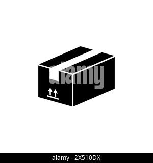 Box with Arrow Up Inward, Incoming Loading flat vector icon. Simple solid symbol isolated on white background. Box Arrow Up Inward, Loading sign desig Stock Vector