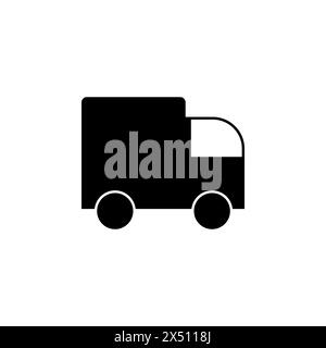 Minibus, Van Mini Bus flat vector icon. Simple solid symbol isolated on white background. Minibus, Van Mini Bus sign design template for web and mobil Stock Vector