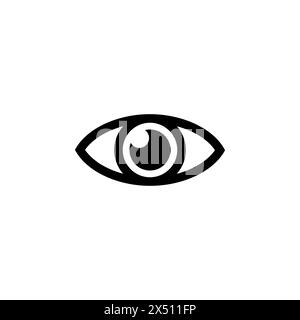 Eye Vision flat vector icon. Simple solid symbol isolated on white background. Eye Vision sign design template for web and mobile UI element Stock Vector