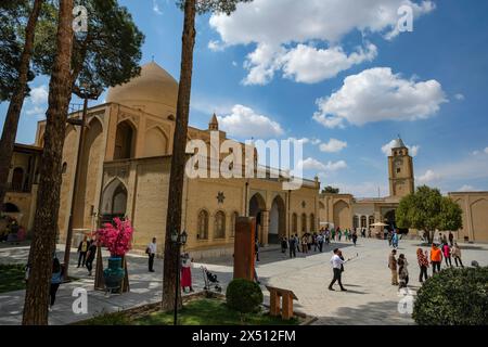 Isfahan, Iran - March 31, 2024: People visiting the Holy Savior Cathedral, also known as Vank Cathedral, is an Armenian cathedral located in Isfahan. Stock Photo