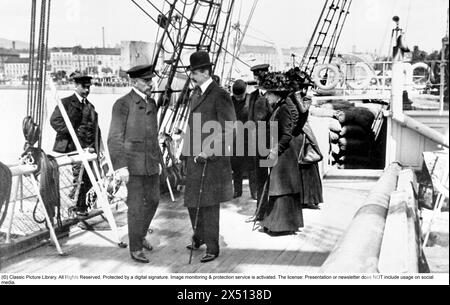 Roald Amundsen. Norwegian polar explorer. 1872-1928. The South Pole Expedition 1910–1912. After sailing through the Northwest Passage with 'Gjøa' in 1903–1906, Amundsen planned an expedition to the North Pole. He was able to borrow Nansen's 'Fram', and equipped it for a North Pole expedition. But after receiving the news that Robert Peary had reached the Pole Point, he chose to bet on the South Pole. Amundsen feared that Nansen would take back 'Fram' if he found out about the changed plans, and therefore only told his brother and the captain of 'Fram', Thorvald Nilsen, that the South Pole was Stock Photo