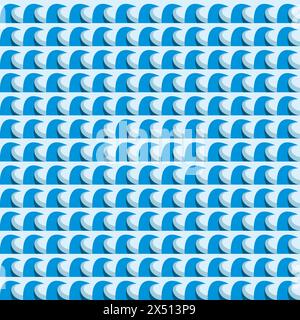 Wave Geometric Seamless Pattern Design Stock Vector