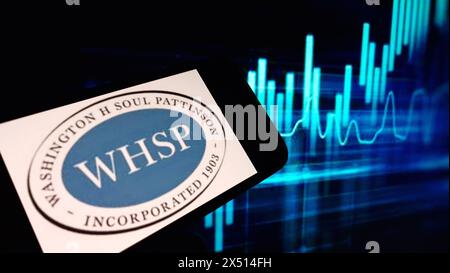 Konskie, Poland - March 17, 2024: WHSP and Company logo displayed on mobile phone Stock Photo
