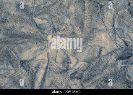 Close Up of Blue and White Textured Cloth Stock Photo