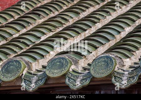 Vietnam, Hue, Construction details of Imperial Minh Mang Tomb complex Stock Photo