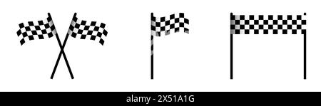 Racing flag icon. Vector illustration Stock Vector