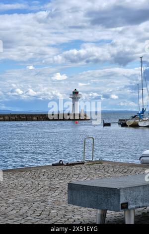 Day trip to Hjo. The city is located on Sweden's second largest lake Vaettern in Skaraborg-Sweden Stock Photo