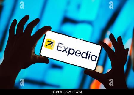 Brazil. 12th Mar, 2024. In this photo illustration, the Expedia logo is displayed on a smartphone screen. (Credit Image: © Rafael Henrique/SOPA Images via ZUMA Press Wire) EDITORIAL USAGE ONLY! Not for Commercial USAGE! Stock Photo