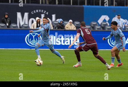 Hannes Wolf (17) of NYCFC controls ball during MLS regular season match ...