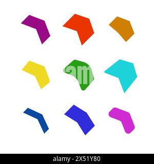 Set of multicolored various arrows. Vector illustration Stock Vector