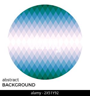 Colorful circle of rhombuses isolated on white background. Abstract vector background. Stock Vector