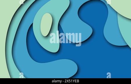 Abstract  Background with Orange Paper Cut shapes banner design. Vector illustration. Stock Vector