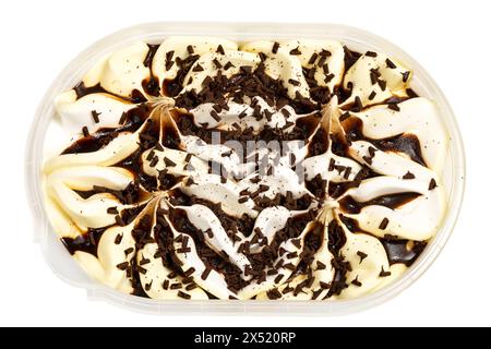 Vanilla and chocolate ice cream in a bowl Stock Photo
